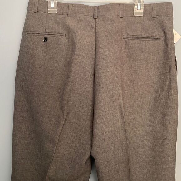 JC Penney Towncraft Worsted Wool Polyester Men’s Grey Dress Pants 38x30 - Picture 9 of 9